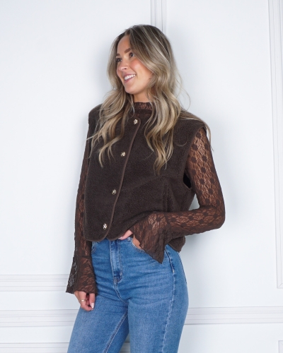 GILET MARIKO TEDDY DONKERBRUIN