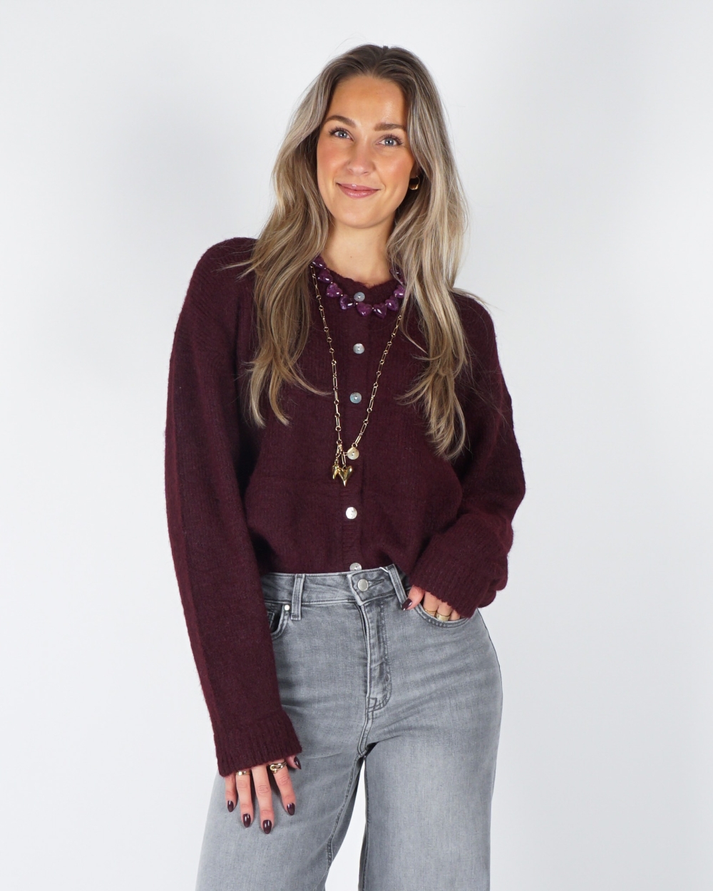 VEST BASIC MIA BORDEAUX