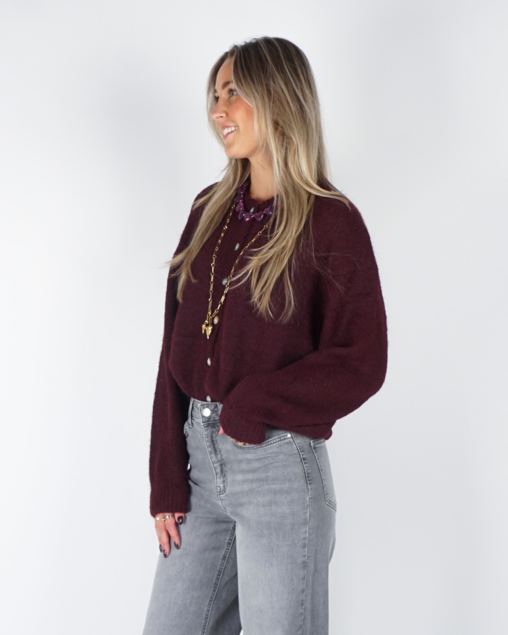VEST BASIC MIA BORDEAUX