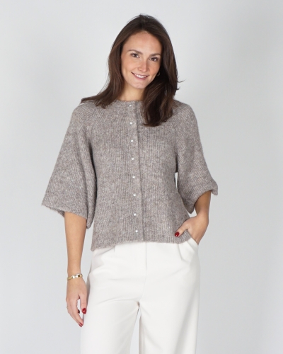 Neo Noir FLUFFY VEST AMAYA BEIGE