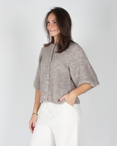 Neo Noir FLUFFY VEST AMAYA BEIGE