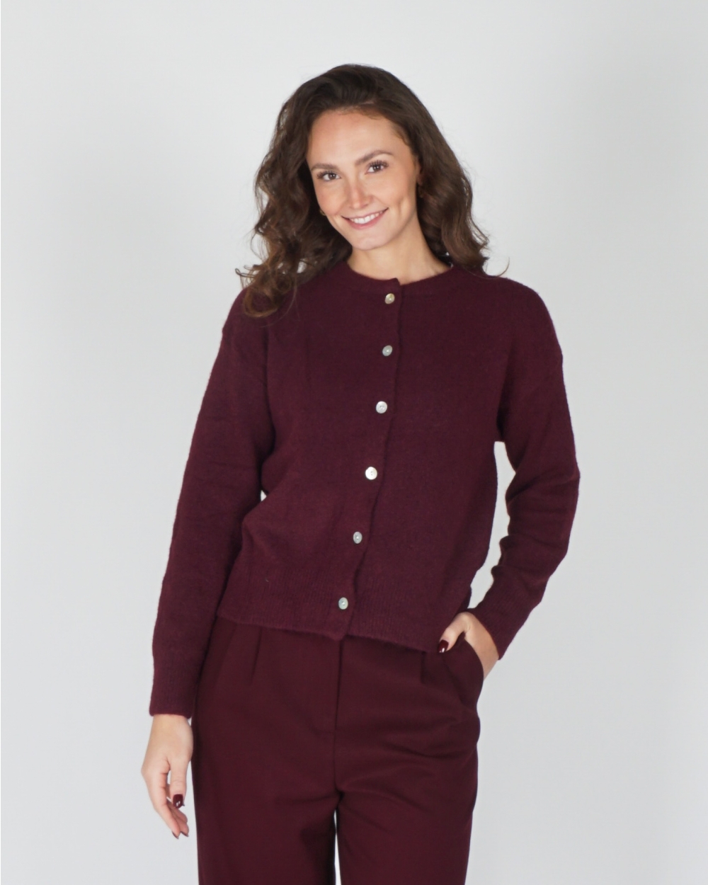 BASIC VEST MAUD BORDEAUX
