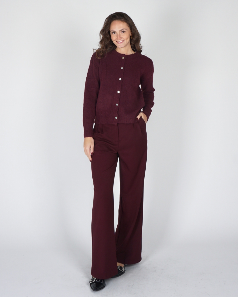 BASIC VEST MAUD BORDEAUX