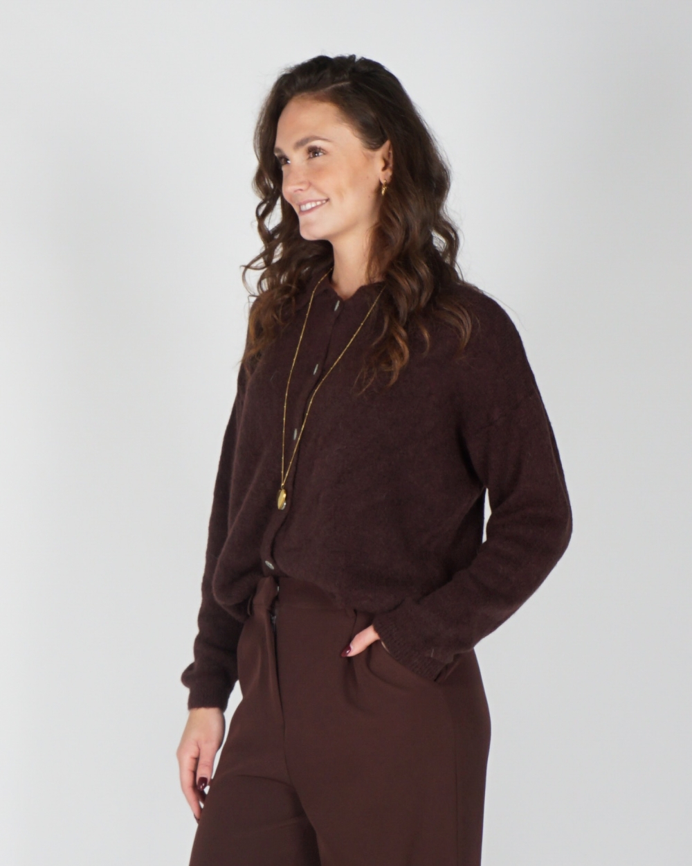 POLO VEST BRUIN