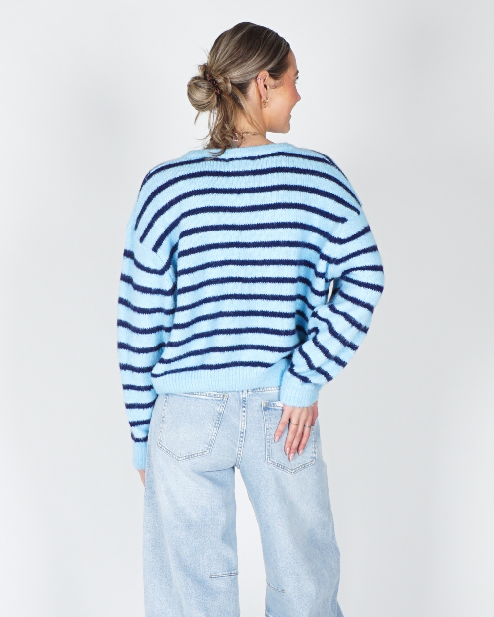 VEST MIA GESTREEPT BLAUW/NAVY
