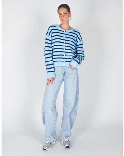 VEST MIA GESTREEPT BLAUW/NAVY