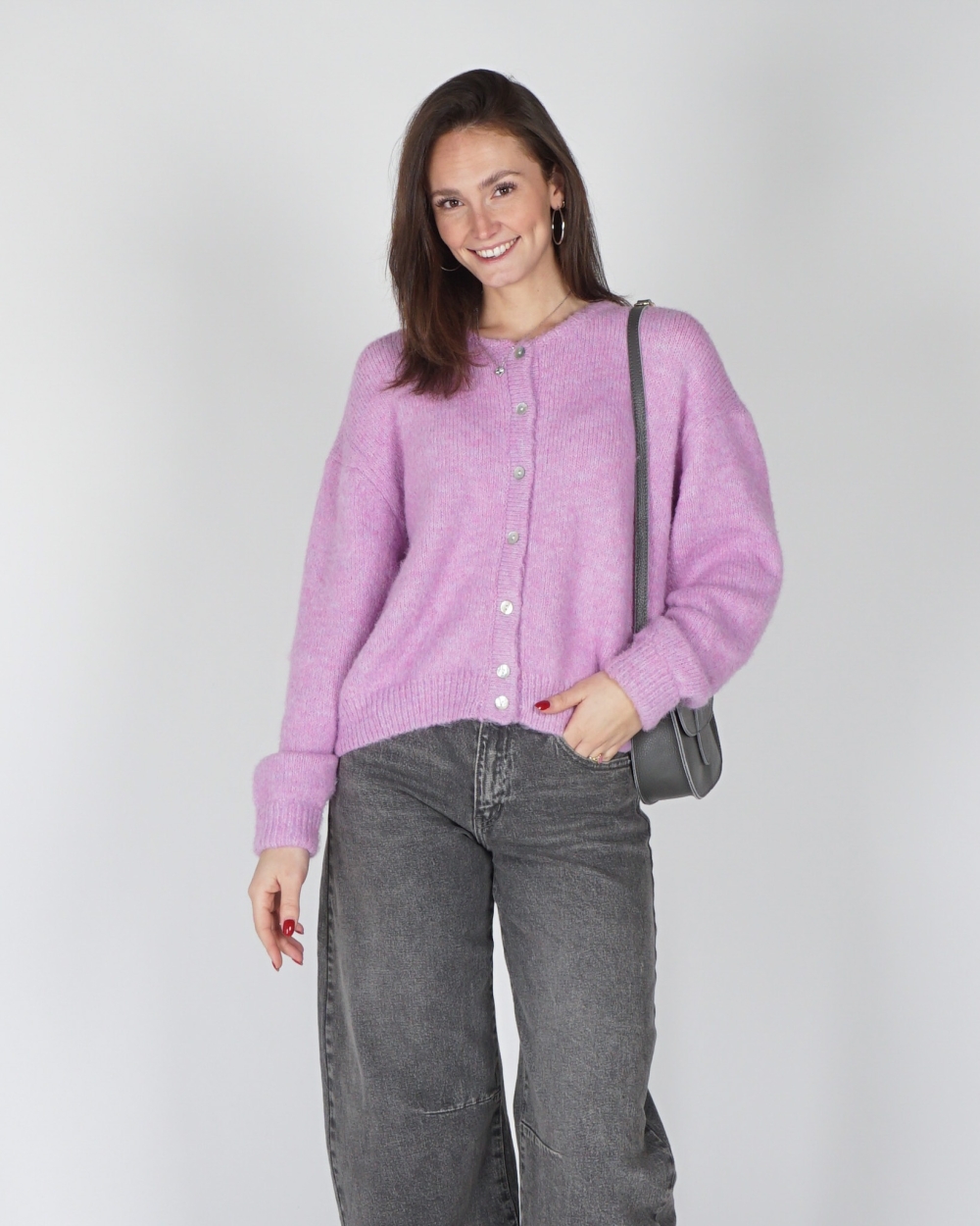 VEST BASIC MIA LILA MELANGE