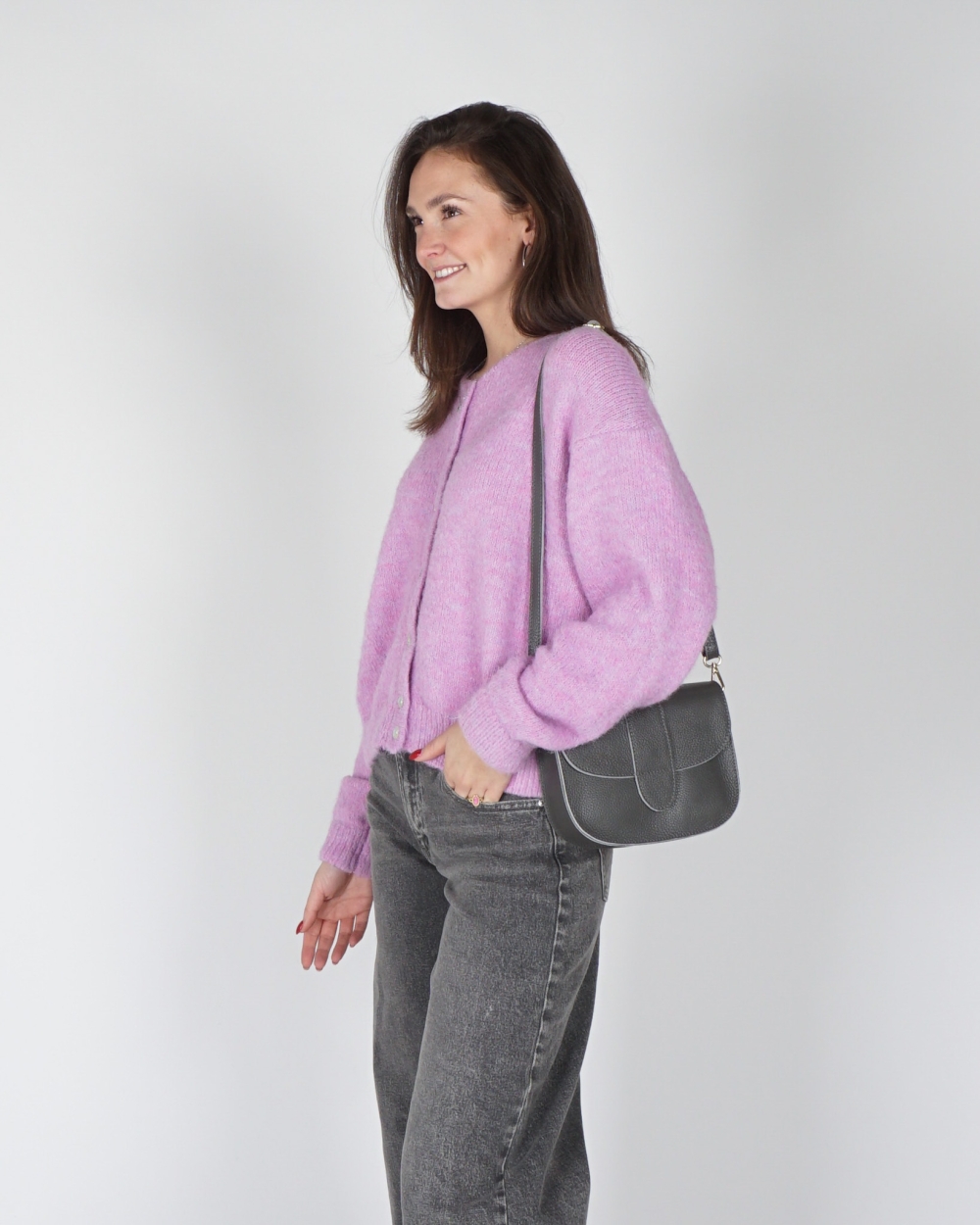 VEST BASIC MIA LILA MELANGE