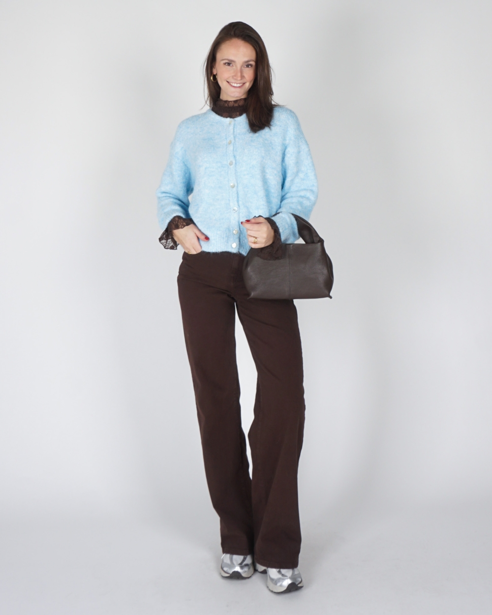 VEST BASIC MIA BLAUW MELANGE