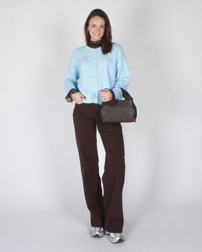 VEST BASIC MIA BLAUW MELANGE
