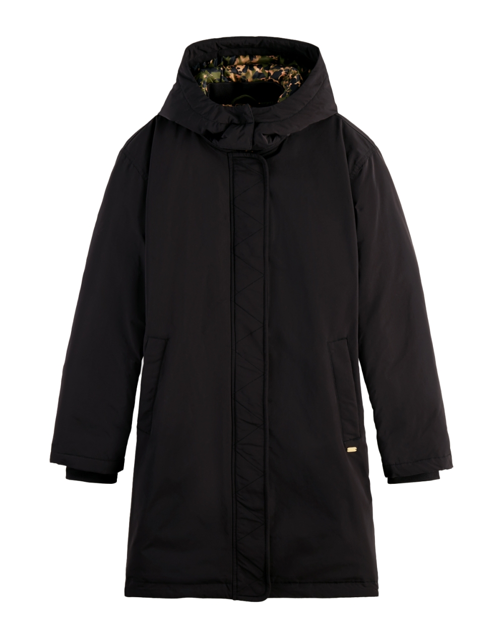 WATERAFSTOTENDE PARKA ZWART