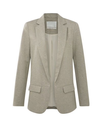 YAYA SOFT HERRINGBONE BLAZER BEIGE