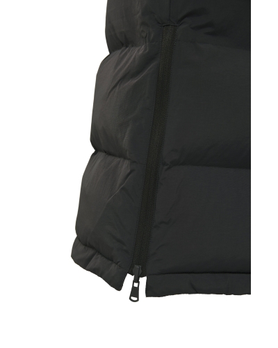 LONG REVERSABLE PUFFER JACKET ZWART