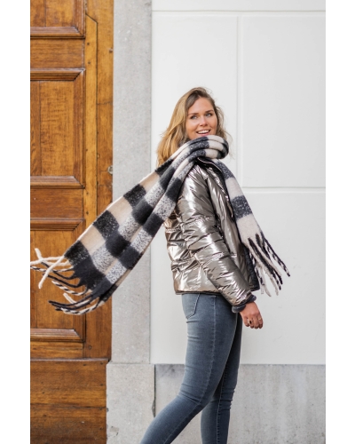 REVERSIBLE PUFFER JACK METALLIC