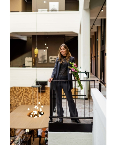 YAYA LANGE BLAZER MET UNIEKE KRAAG 