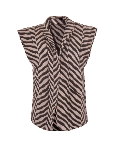 Gossip GILET LINDY ZWART WIT