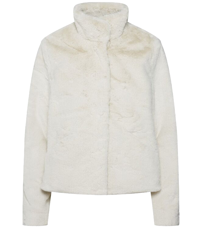 VIDA FAUX FUR JACKET ECRU