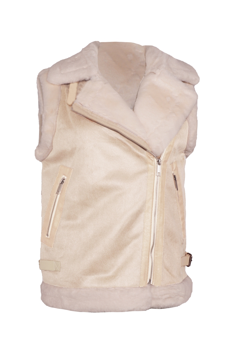 LAMMY GILET ECRU