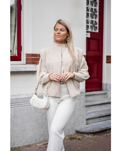 Gossip TEDDY GILET ECRU BEIGE