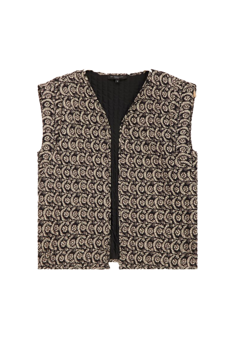GILET MET BOHEMIAN PRINT 