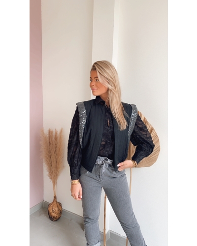 Gossip Gossip Blazers & gilets GILET LIZE Zwart