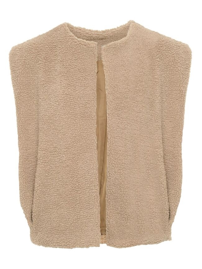 YUNA TEDDY GILET ECRU