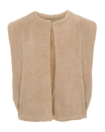 YUNA TEDDY GILET ECRU