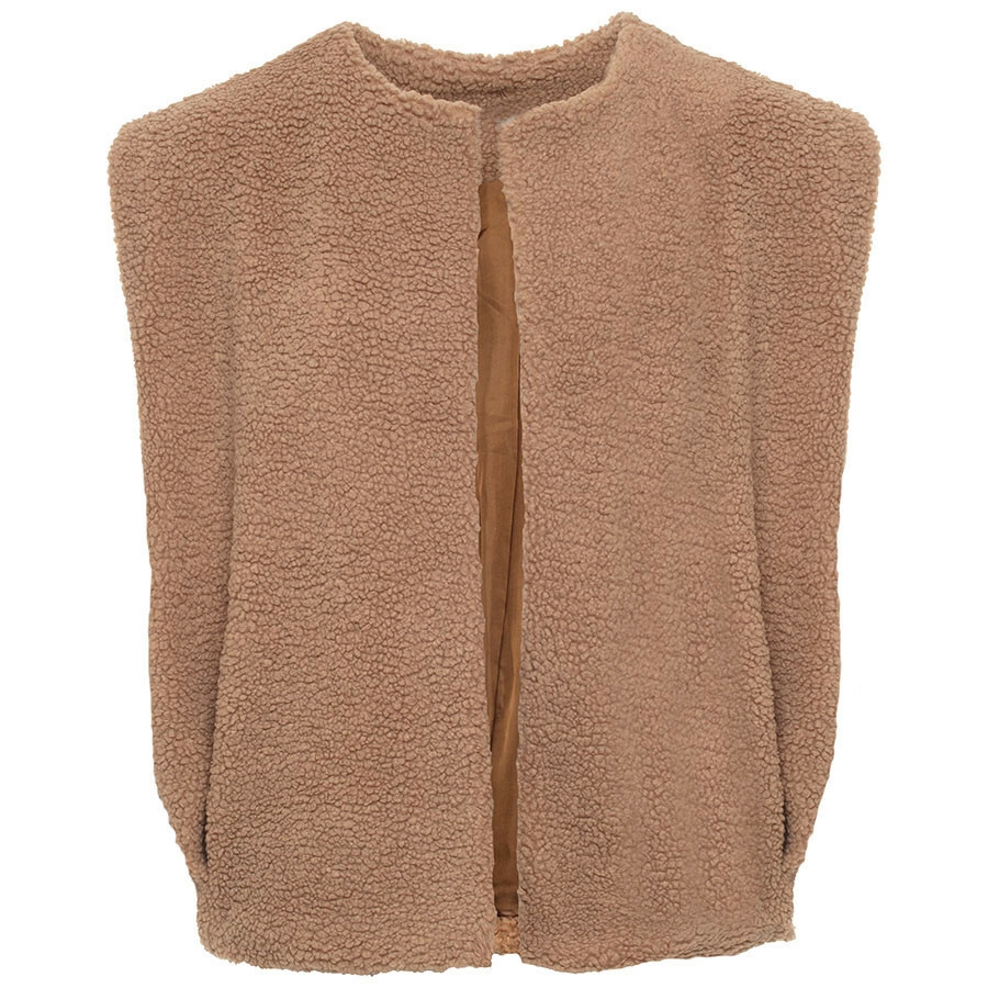 YUNA TEDDY GILET BRUIN