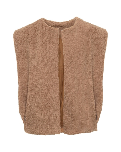 Gossip YUNA TEDDY GILET BRUIN