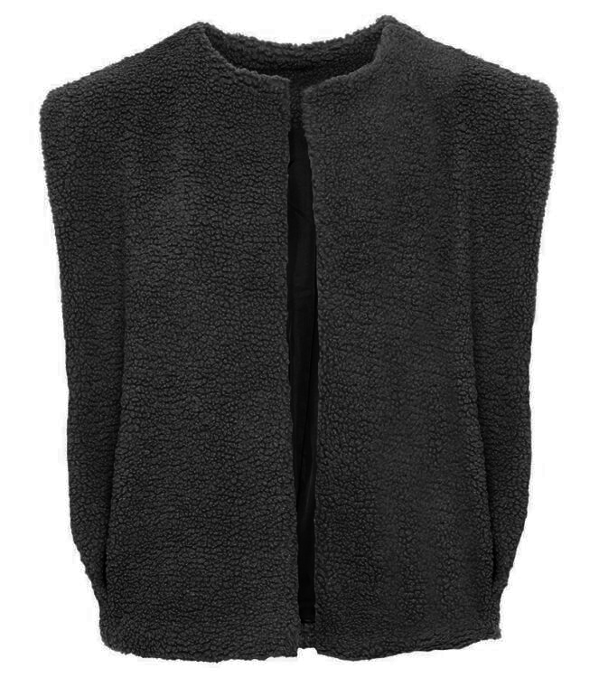 YUNA TEDDY GILET ZWART