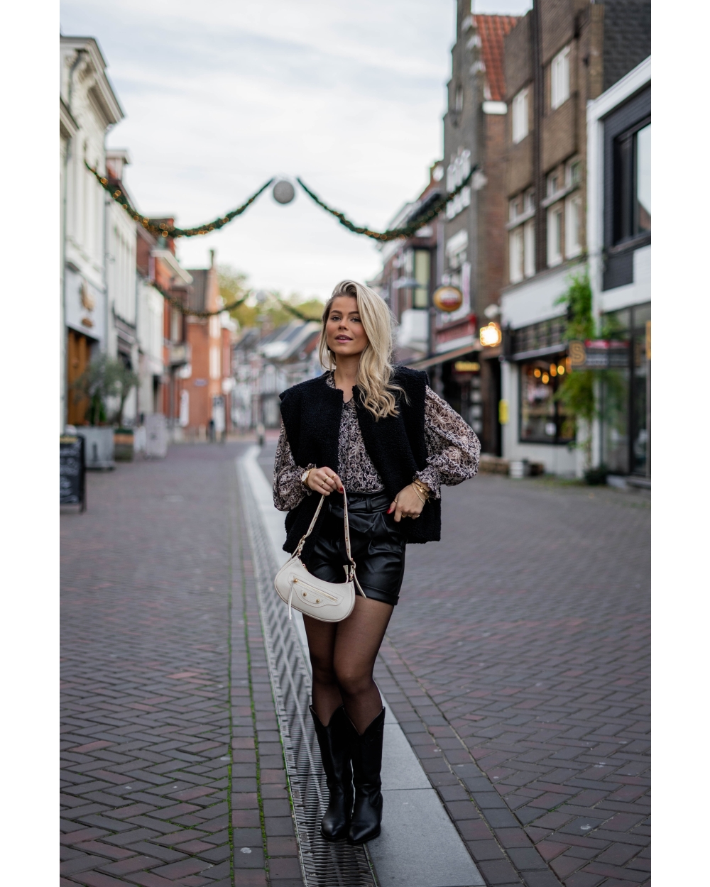 YUNA TEDDY GILET ZWART