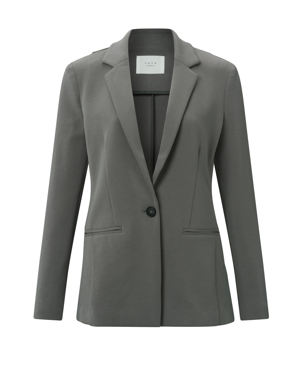 YAYA SCUBA BLAZER DONKERGRIJS