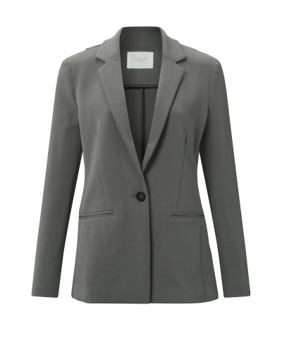 YAYA SCUBA BLAZER DONKERGRIJS
