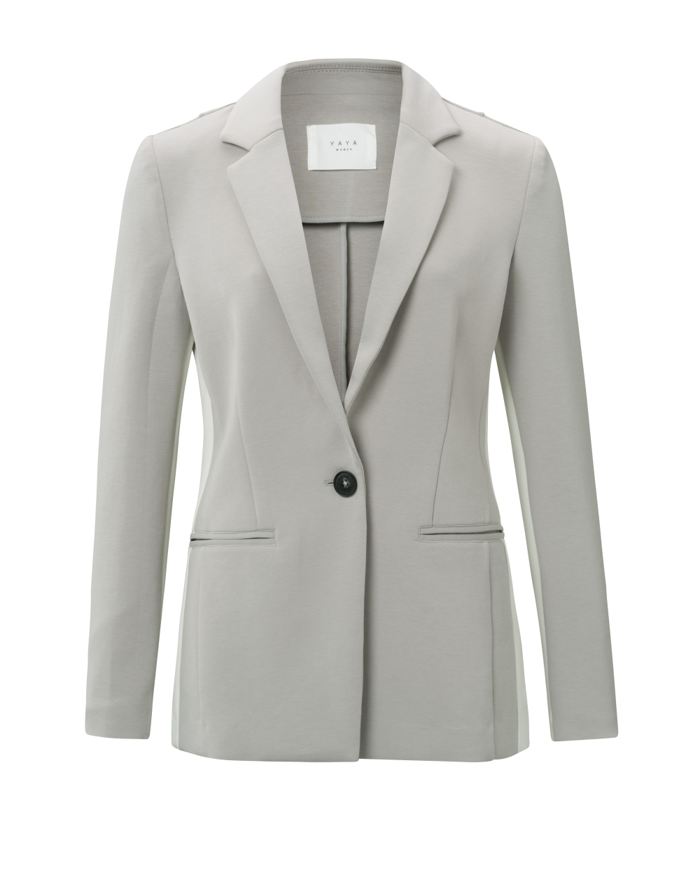 YAYA SCUBA BLAZER LICHTGRIJS MET BIES