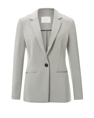 YAYA YAYA SCUBA BLAZER LICHTGRIJS MET BIES