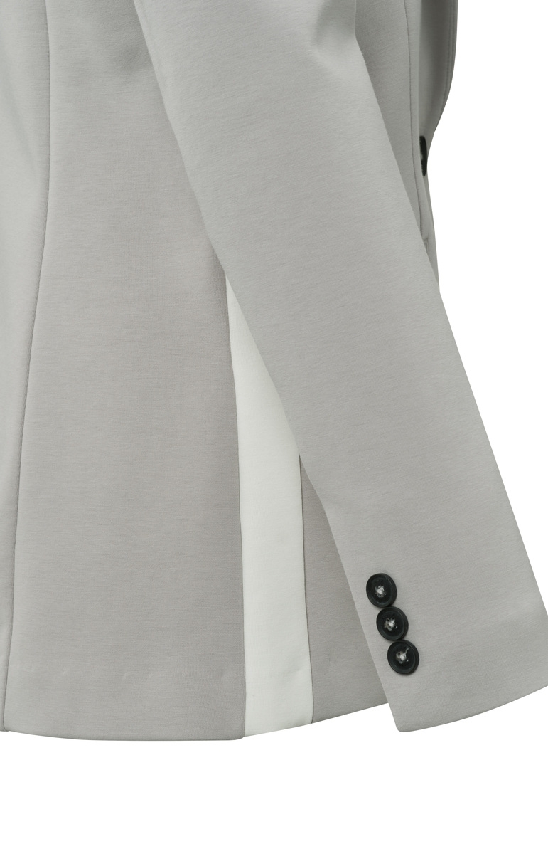 YAYA SCUBA BLAZER LICHTGRIJS MET BIES