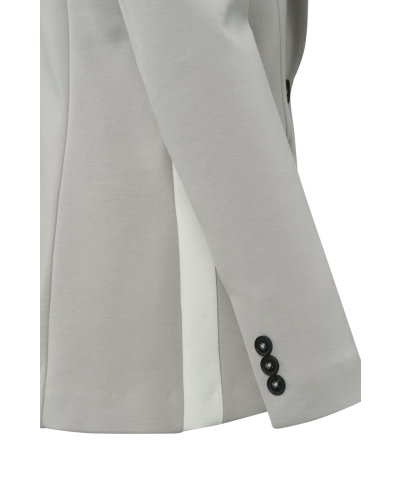 YAYA SCUBA BLAZER LICHTGRIJS MET BIES