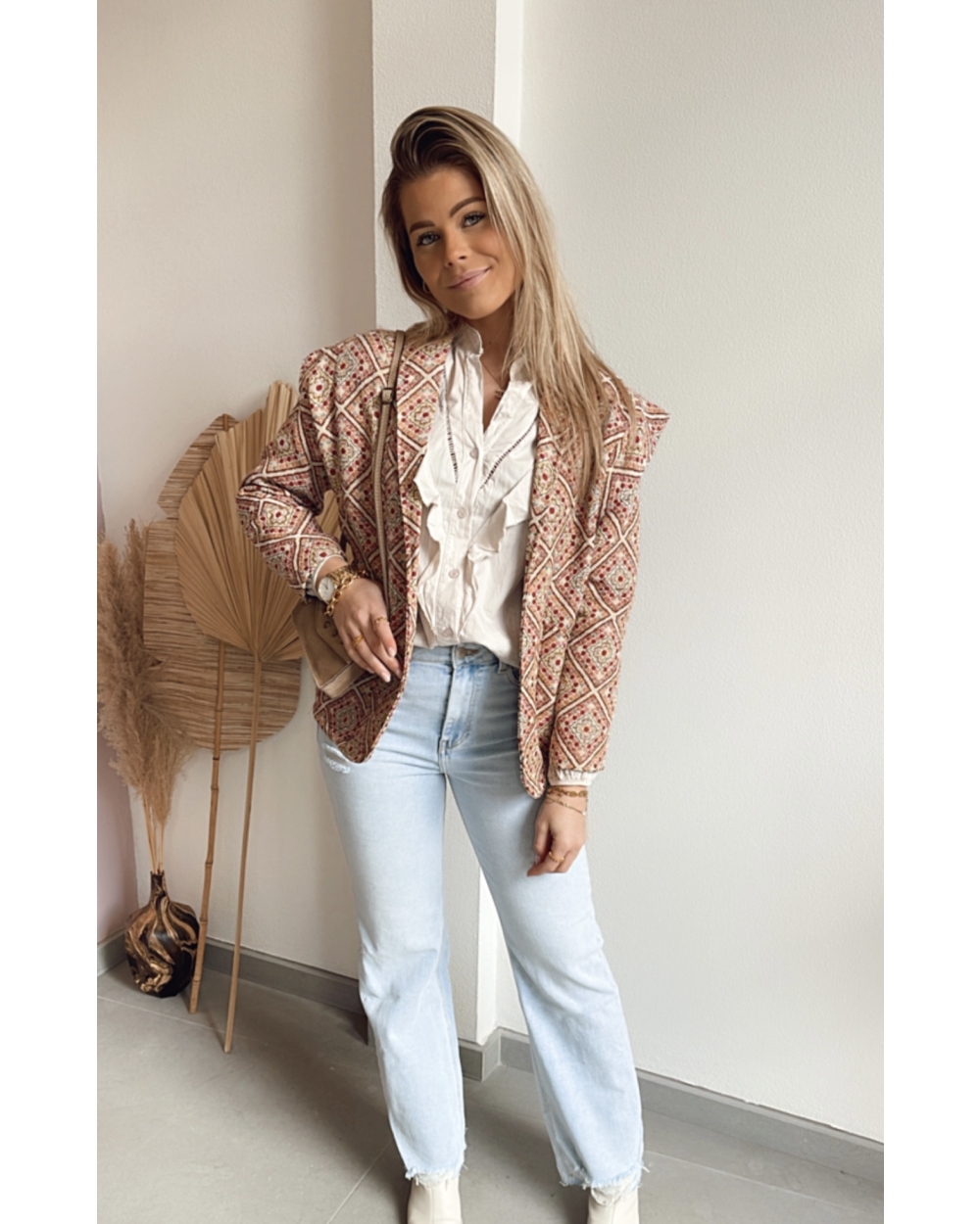 QUINTY BLAZER ROOD ROZE