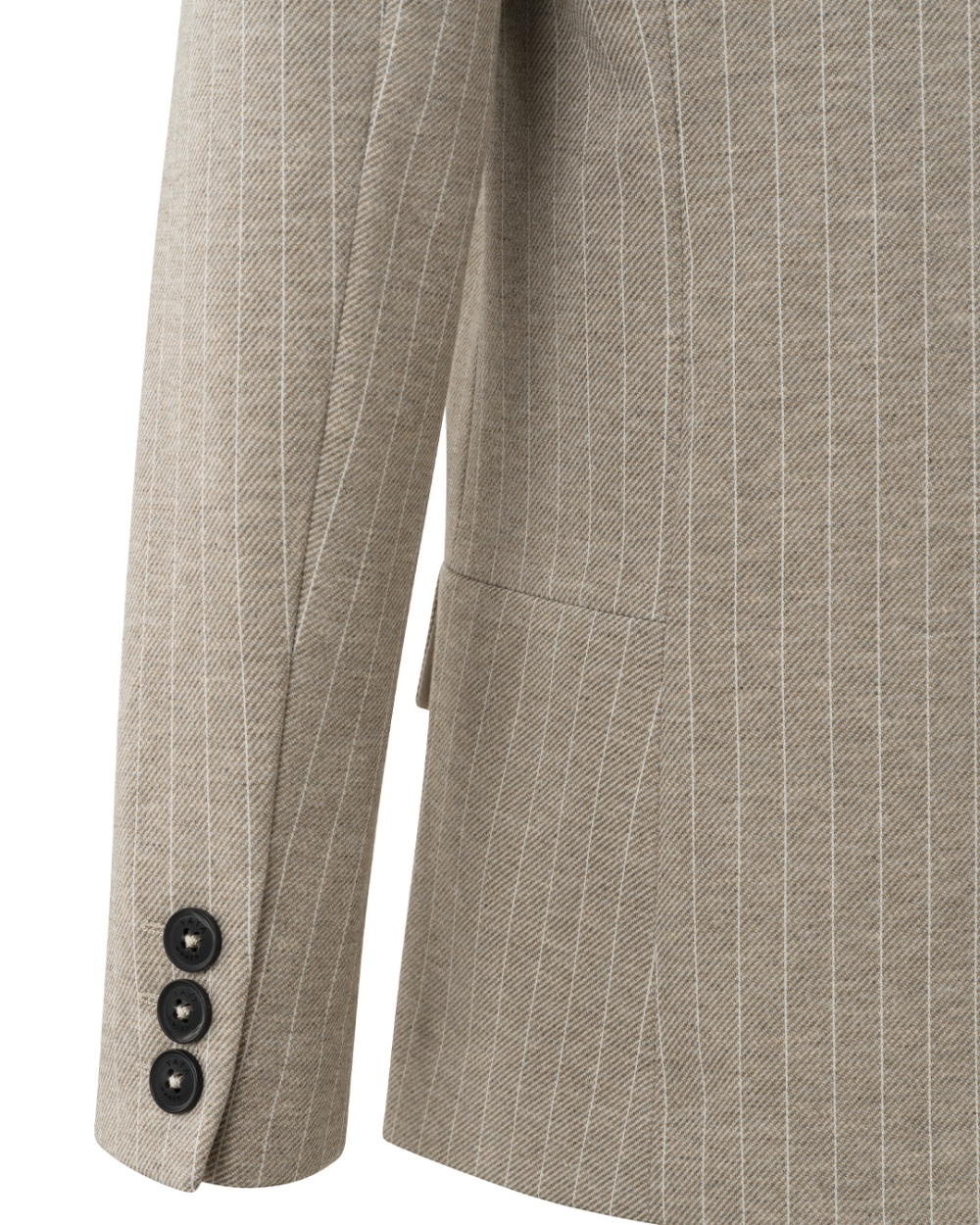 BLAZER MET KRIJTSTREEP BRUIN