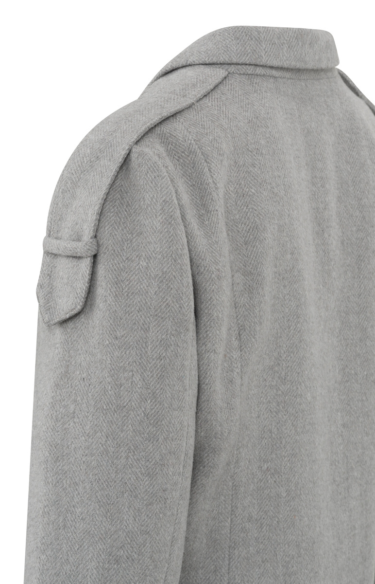 GEKROPTE VISSENGRAAT BLAZER GRIJS