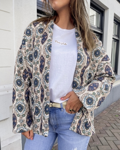 NADIA PRINT JASJE DONKER BLAUW 