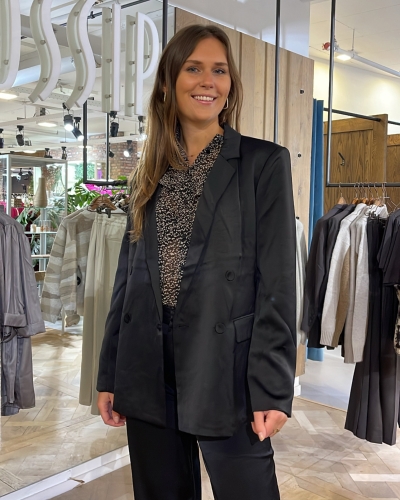 BLAZER JARDIN SATIJN ZWART