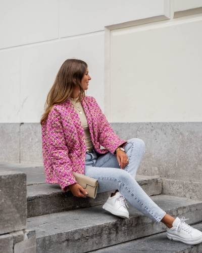 NADIA PRINT JASJE FUCHSIA GROEN
