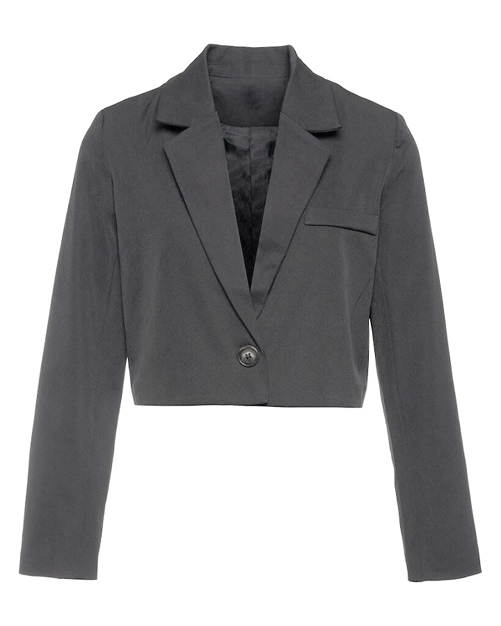 CROPPED BLAZER GRIJS