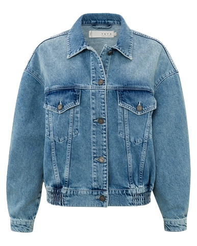 BOMBER SPIJKERJASJE DENIM BLAUW