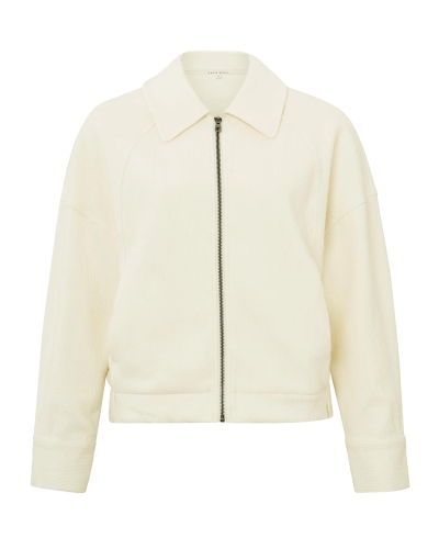JERSEY JAS MET LANGE MOUWEN ECRU