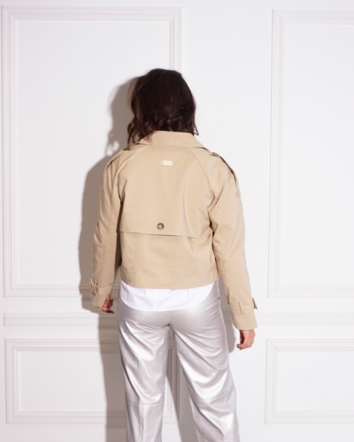CROPPED TRENCHCOAT BEIGE
