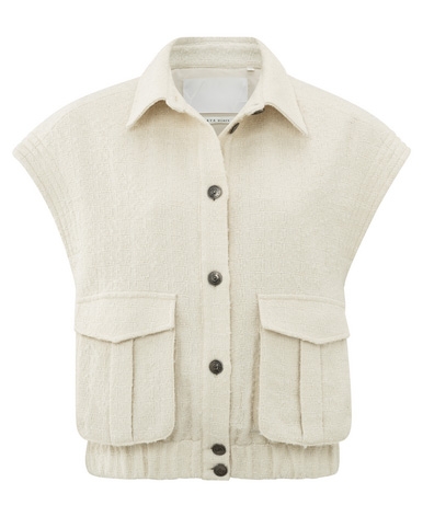 GILET MET ZAKKEN ECRU