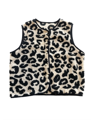 Gossip LEOPARD TEDDY GILET JANE