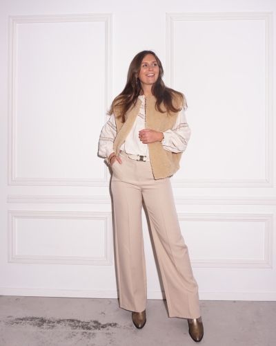 YUNA TEDDY GILET BEIGE